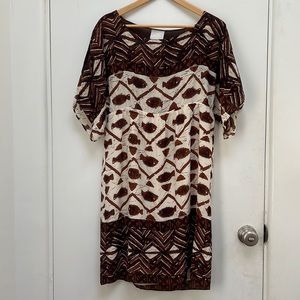 Anna Sui for Anthropologie silk fish print dress 10
